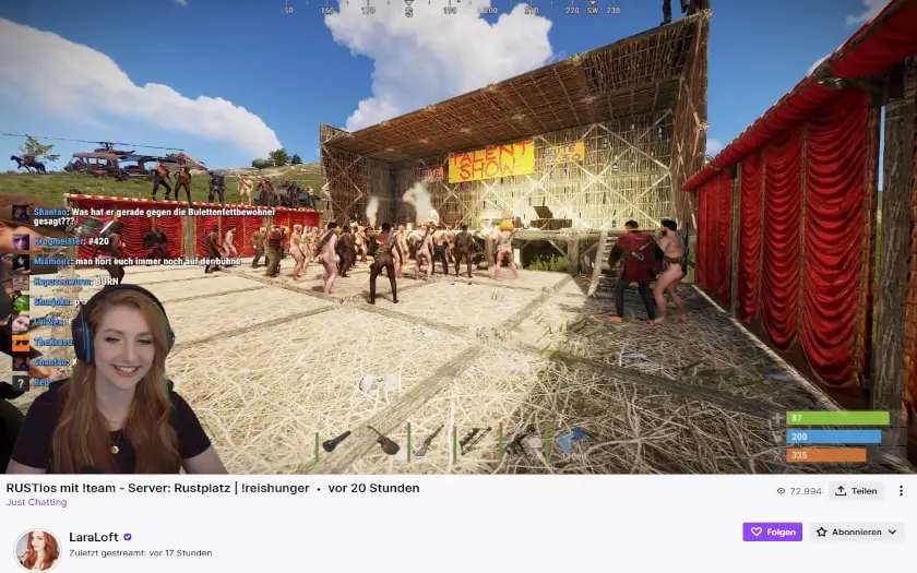 rustplatz laraloft twitch