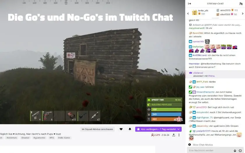 twitch chat regeln als zuschauer