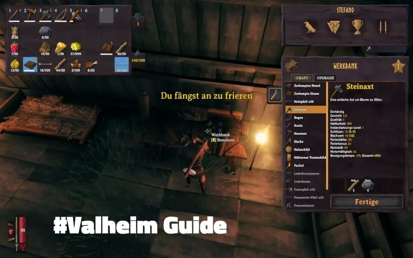 valheim guide werkzeuge leveln