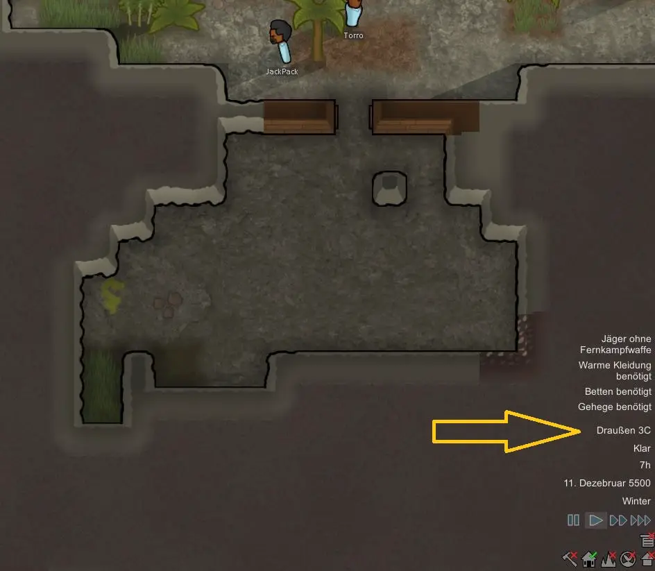 RimWorld Guide Start Temperatur
