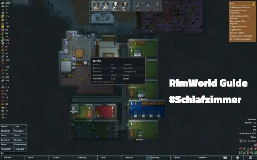 RimWorld Schlafzimmer