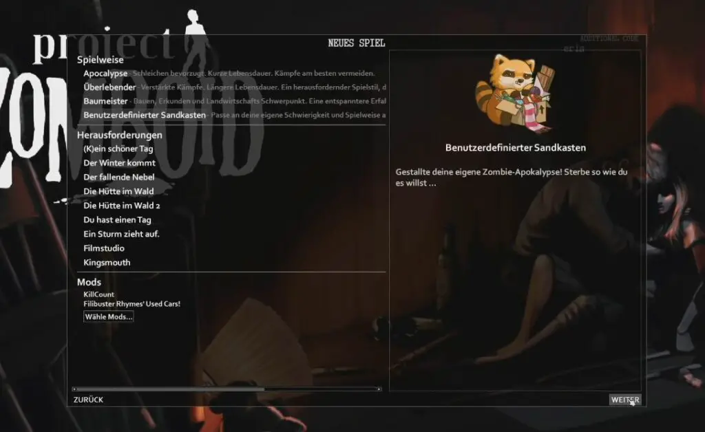 Project Zomboid Guide Einstellungen