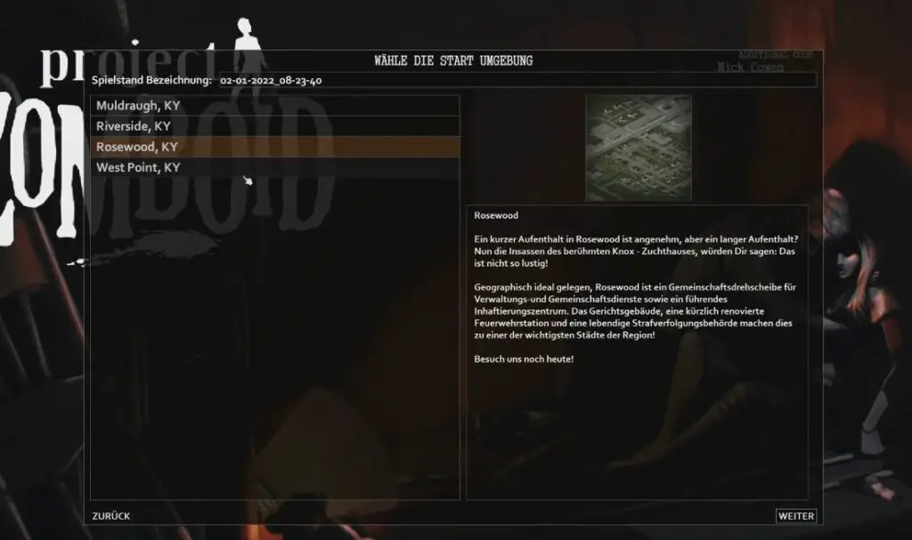 Project Zomboid Guide Einstellungen Stadtauswahl