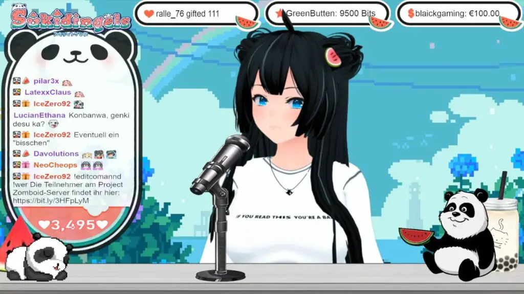 Streamer als VTuber Sukidingels