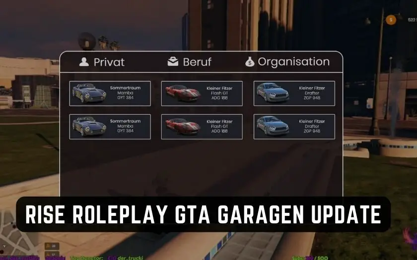 Rise Roleplay Garagen Update