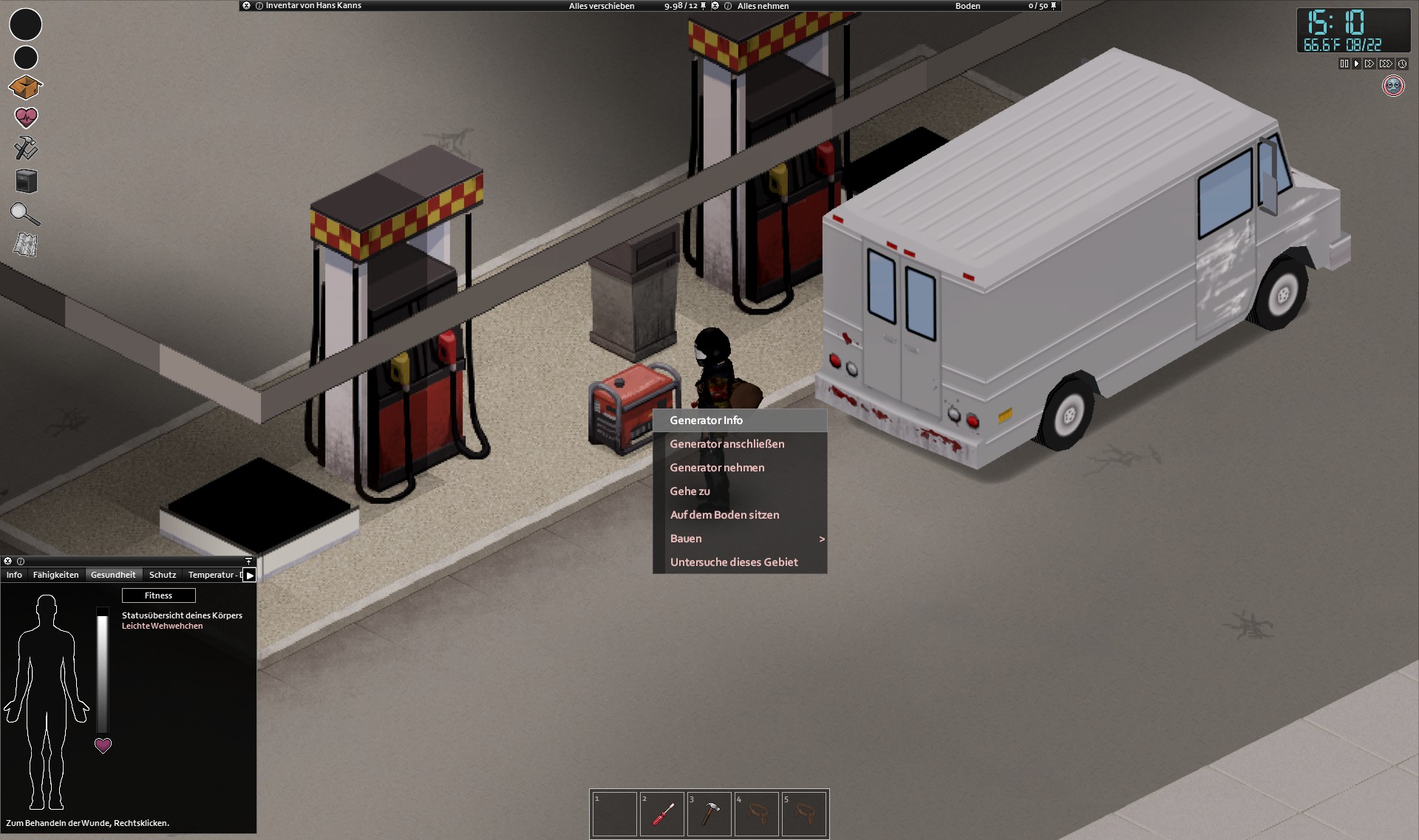 Project Zomboid Generator Guide Fundorte und Bedienung