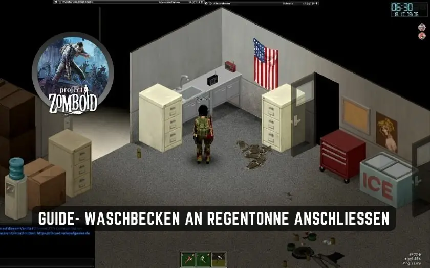 Project Zomboid Waschbecken an Regentonne anschließen