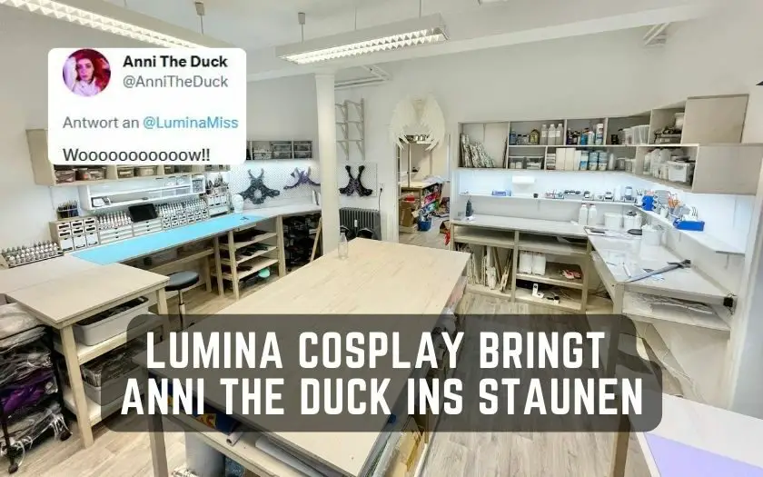 Miss Lumina Cosplay bringt AnniTheDuck zum Staunen