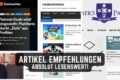 Artikel Empfehlungen Gamers-Palace, GameGeneral und Comicschau