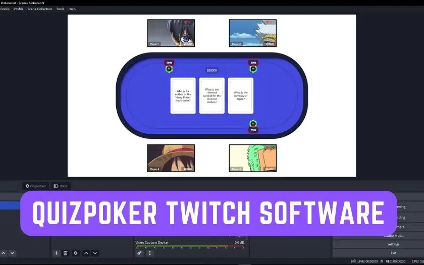 QuizPoker Software für Twitch