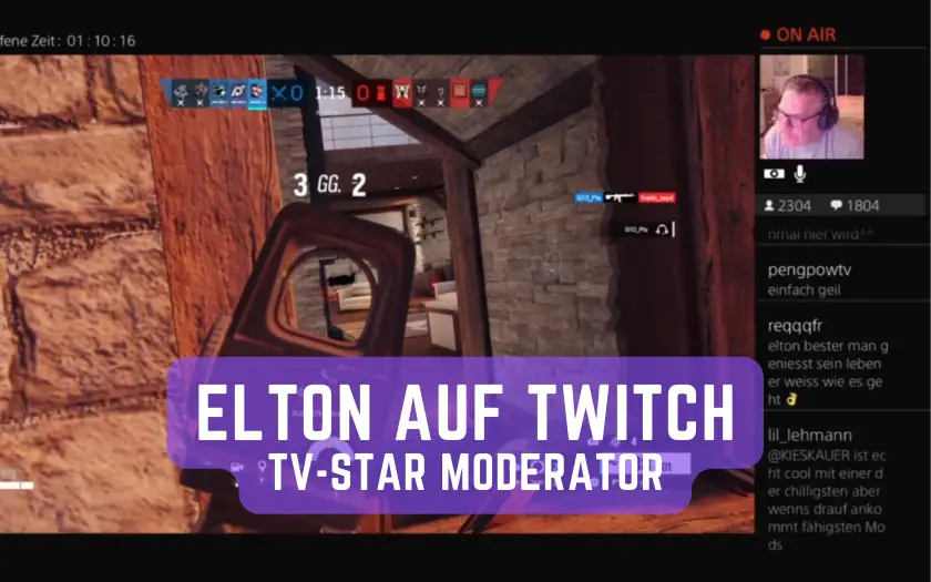 Elton auf Twitch TV Star Moderator Pro Sieben