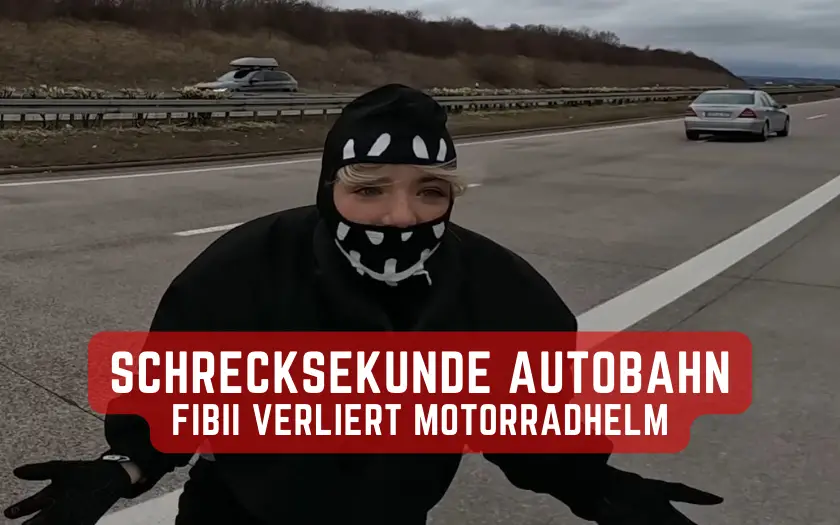 Streamerin Fibii verliert Motorradhelm während der Fahrt