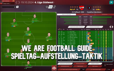 We Are Football Spieltag Guide mit Aufstellung und Taktik